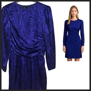 LOUIS FERAUD Vintage Silk Animal Print Dress